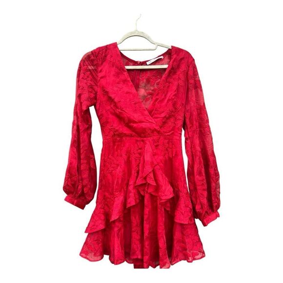 Selfie Leslie Red Saints & Secrets dress size small Brunch Sorority Formal - Picture 6 of 9